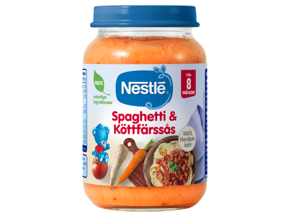 Nestlé Spaghetti & Köttfärssås Från 8 månader | Nestlé Baby&you
